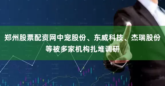 郑州股票配资网中宠股份、东威科技、杰瑞股份等被多家机构扎堆调研