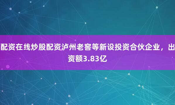配资在线炒股配资泸州老窖等新设投资合伙企业，出资额3.83亿